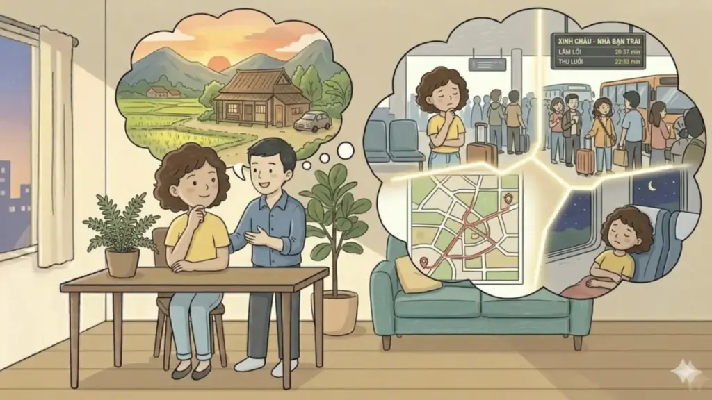 Có nên ở qua đêm khi lần đầu về chơi nhà bạn trai cách 300 km?