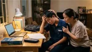 Con tôi mới lớp 8 đã lo 'thi trượt lớp 10 học trường tư tốn tiền hả mẹ'