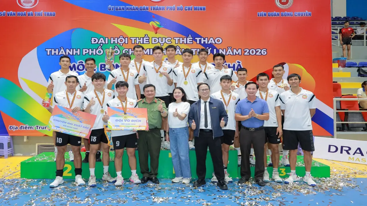 Công An TP.HCM vô địch bóng chuyền nam Đại hội TDTT thành phố
