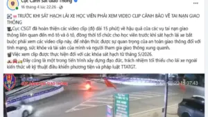 Trước khi thi sát hạch lái xe phải xem clip cảnh báo về tai nạn giao thông