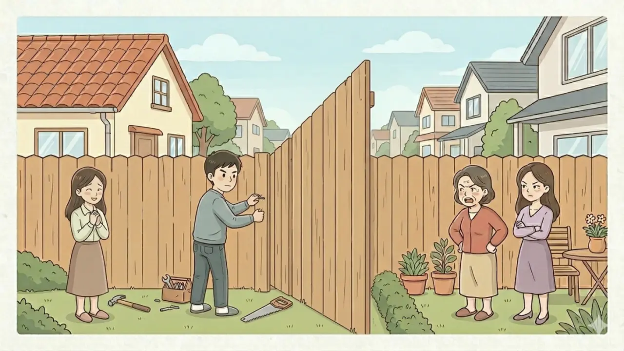 Xây rào chắn không cho mẹ và em gái sang nhà vì họ coi thường vợ tôi